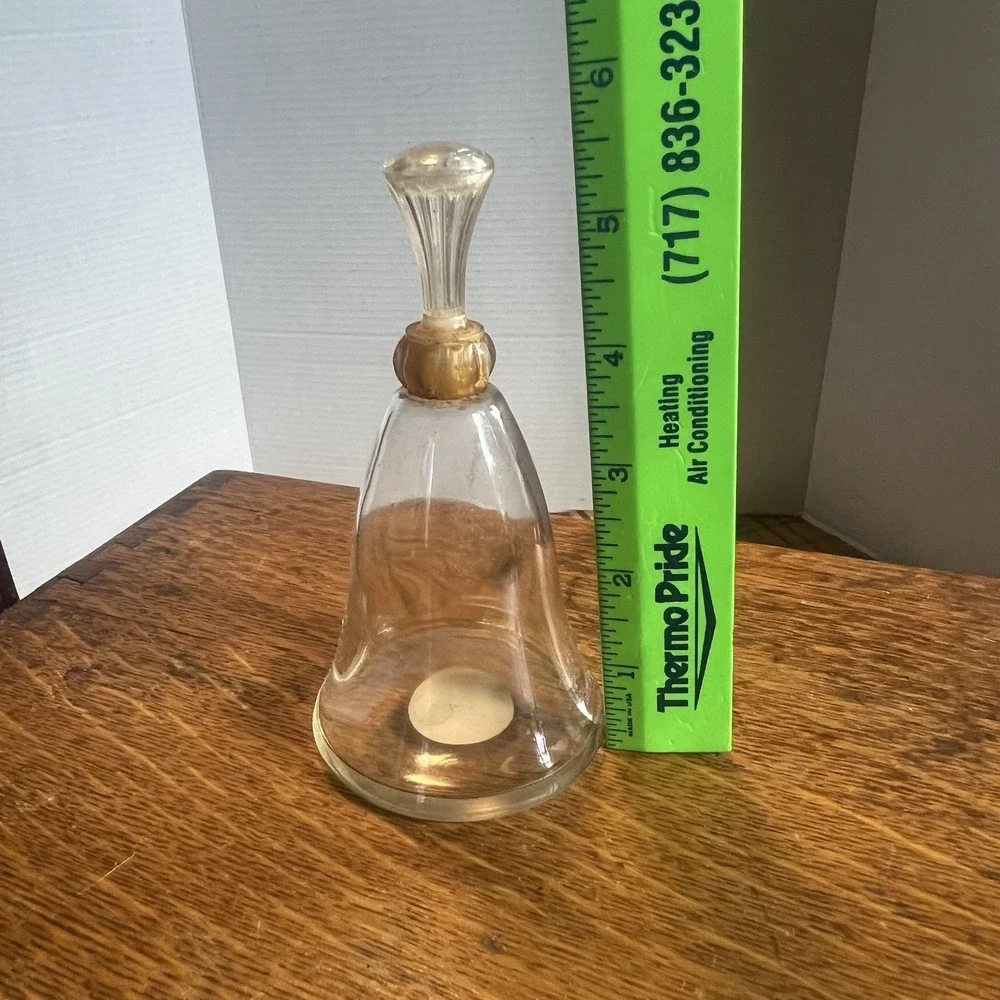 Vintage Avon Fragrance Belle Cologne Glass 4oz Bell Shaped Decanter Clear 1970s